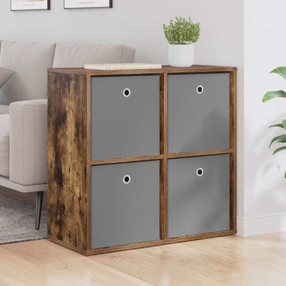vidaXL Sideboard med låda Rökt ek 68,5 x 32 x 67 cm