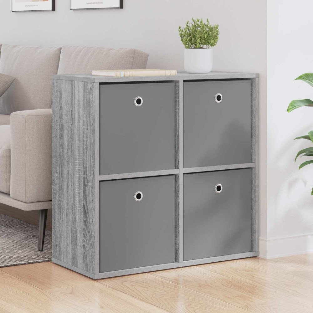 vidaXL Sideboard med låda Grå Sonoma 68,5 x 32 x 67 cm