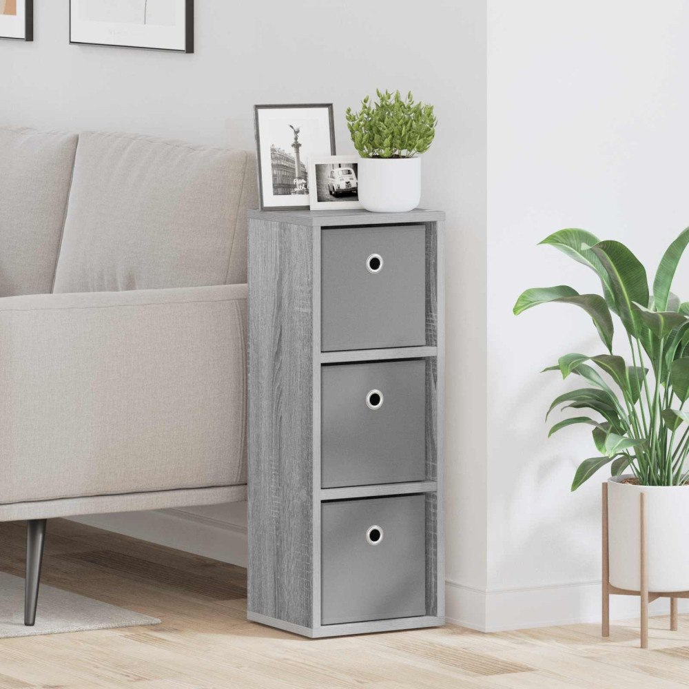 vidaXL Sideboard med låda Grå Sonoma 25,5 x 22 x 69,5 cm