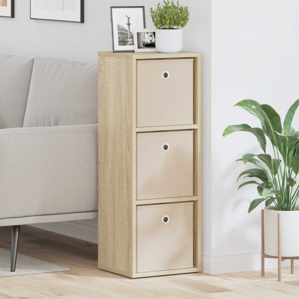vidaXL Sideboard med låda Sonoma-ek 30,5 x 27 x 84,5 cm