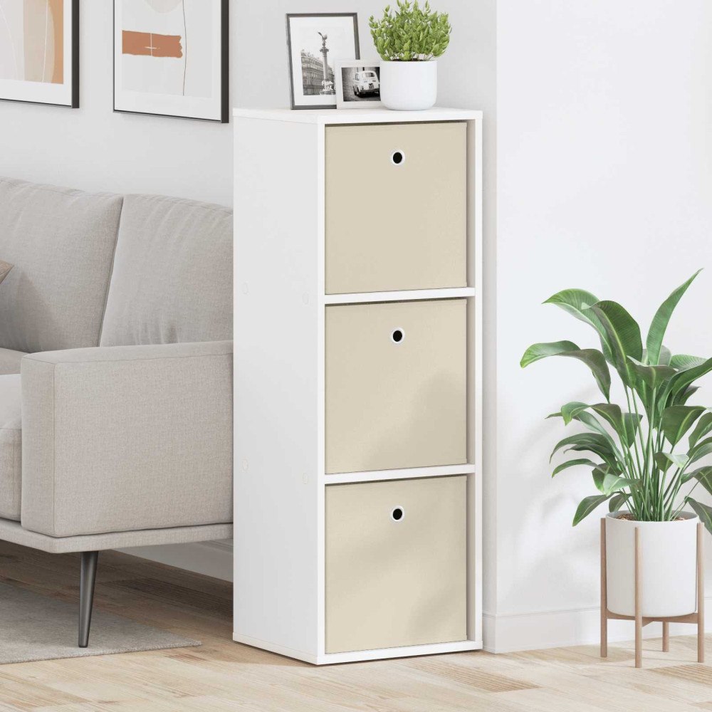 vidaXL Sideboard med låda Vit 35 x 32 x 99,5 cm