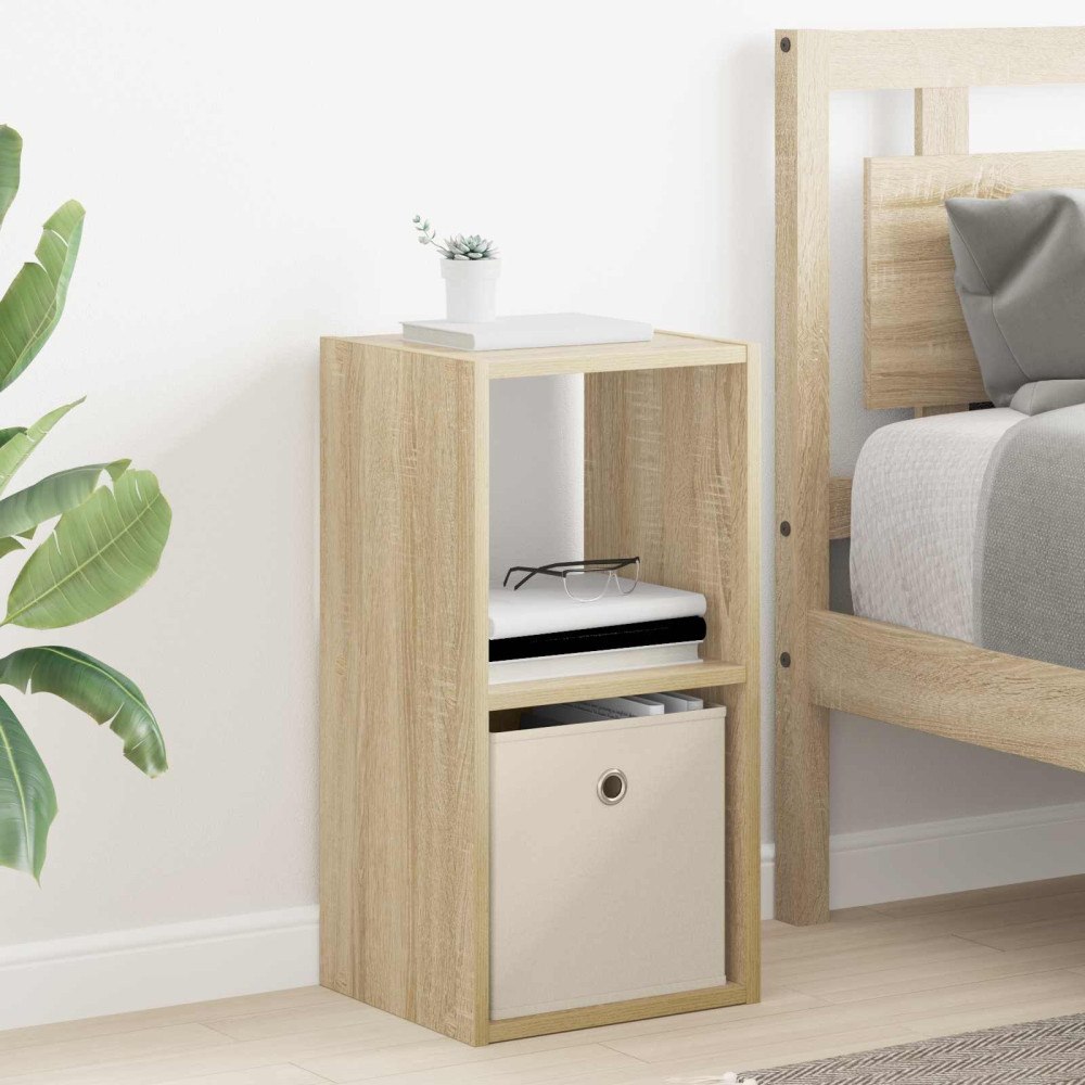 vidaXL Sängbord med låda Sonoma-ek 30,5 x 27 x 59,5 cm Konstruerat trä
