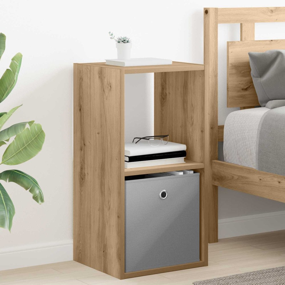 vidaXL Sängbord med låda Artisan Ek 35 x 32 x 68,5 cm Konstruerat trä