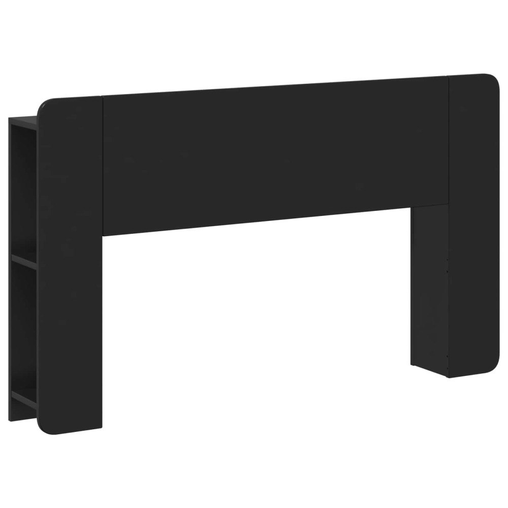 vidaXL Sänggavelsskåp Svart 135 x 18,5 x 80 cm Konstruerat trä