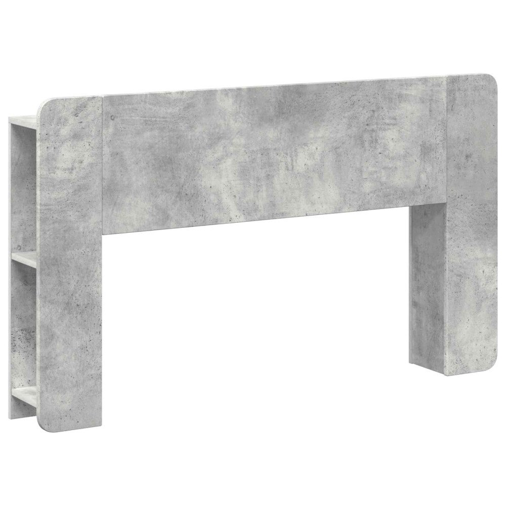 vidaXL Sänggavelsskåp med lagring Betonggrå Konstruerat trä