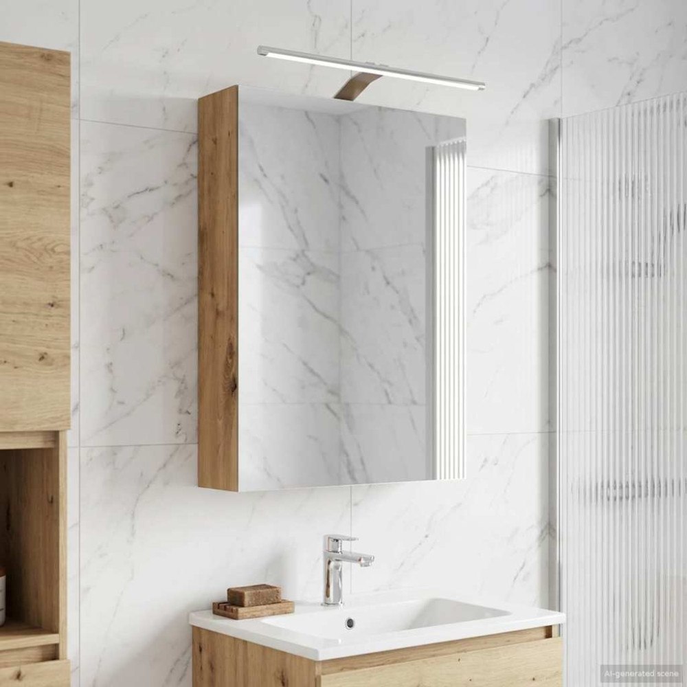 vidaXL Badrumsspegelskåp Artisan Ek 50 x 14,5 x 70 cm Konstruerat trä