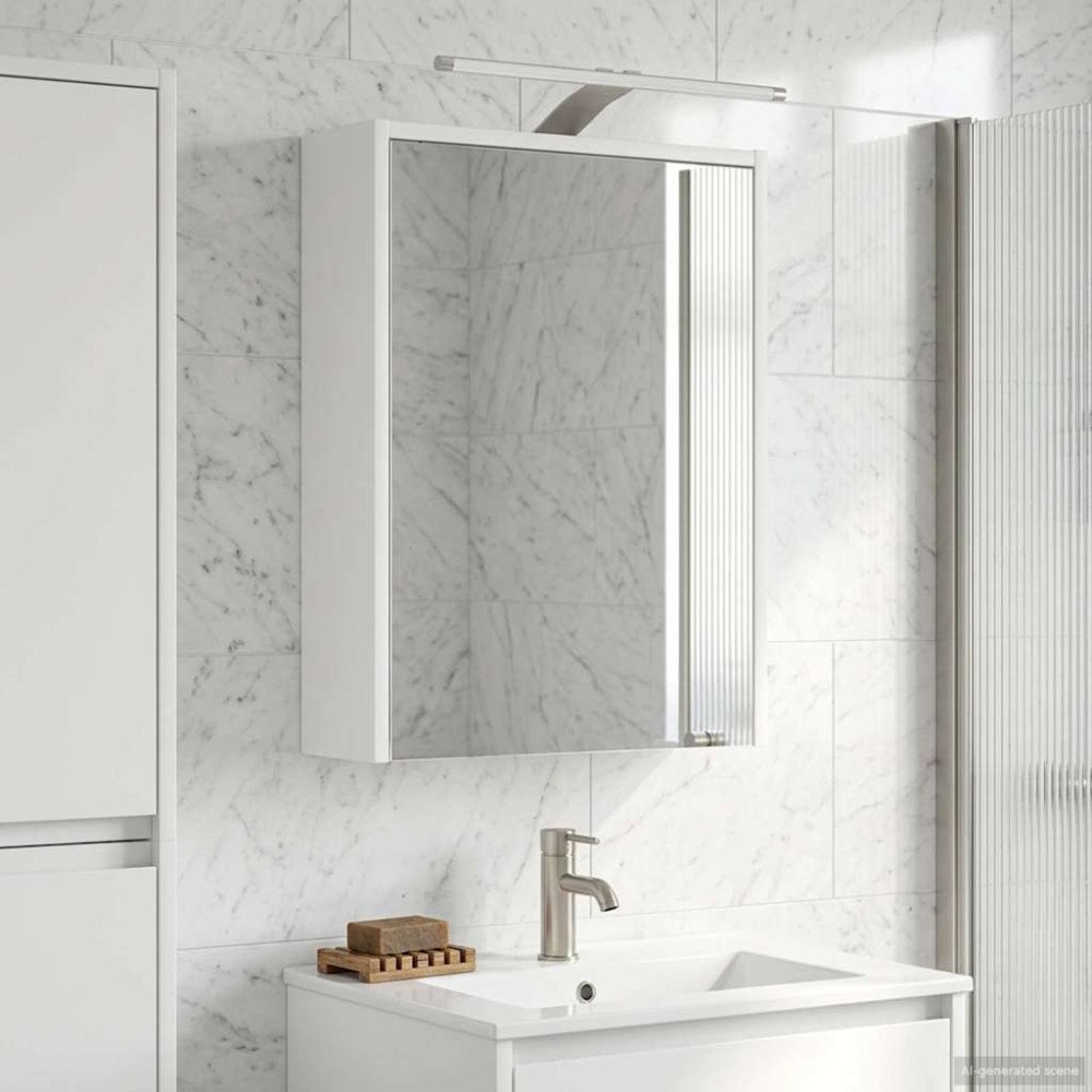 vidaXL Badrumsspegelskåp Vit 43 x 16 x 62.5 cm Konstruerat trä