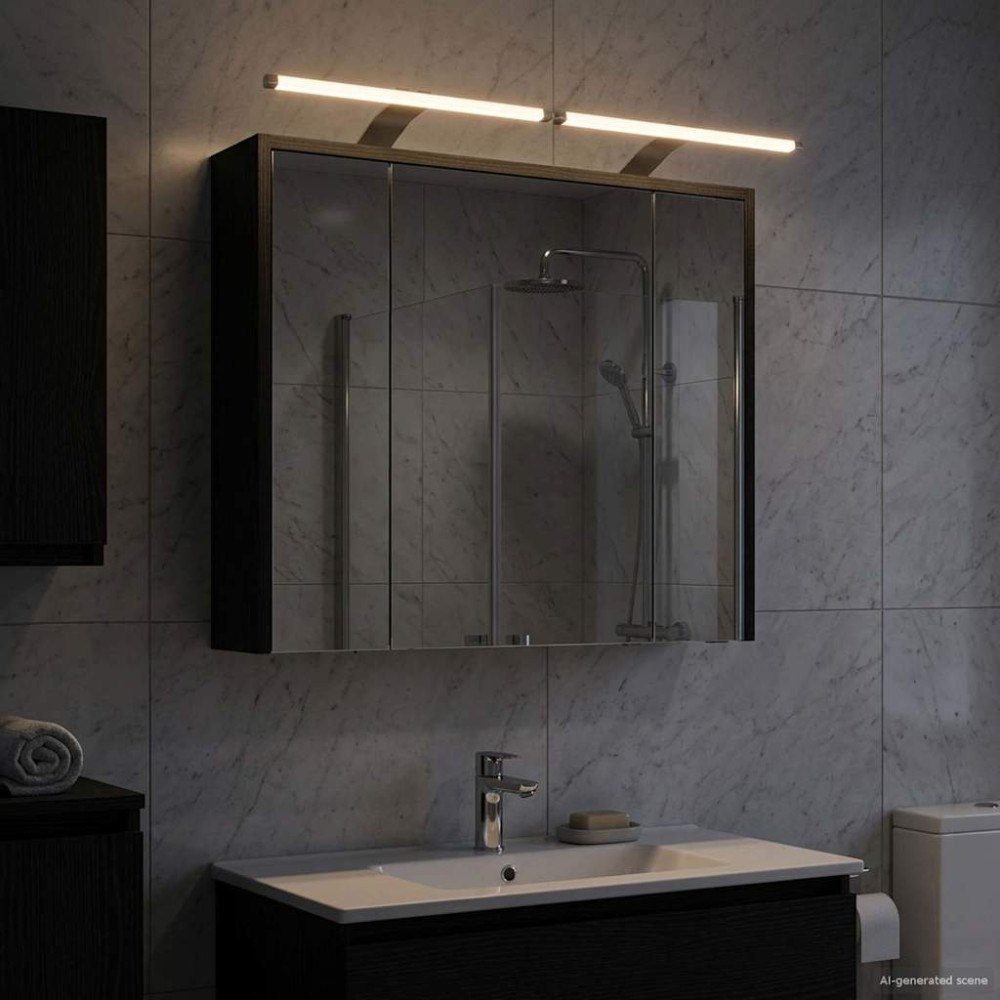 vidaXL Badrumsspegelskåp Svart Ek 73,5 x 16 x 62,5 cm Konstruerat trä