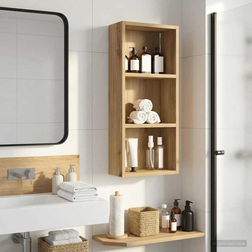 vidaXL Badrumsväggskåp Artisan Ek 30 x 14 x 70 cm Konstruerat trä