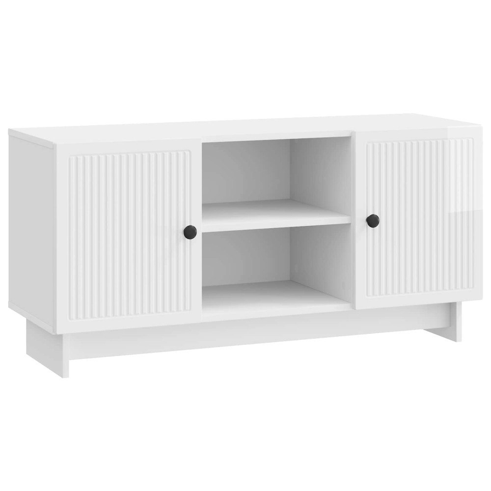 vidaXL TV-skåp 102 x 34,5 x 50 cm Vit högglans Konstruerat trä