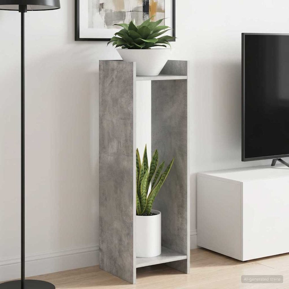 vidaXL Växtställ med hylla BetongGrå 30 x 30 x 100 cm Konstruerat trä