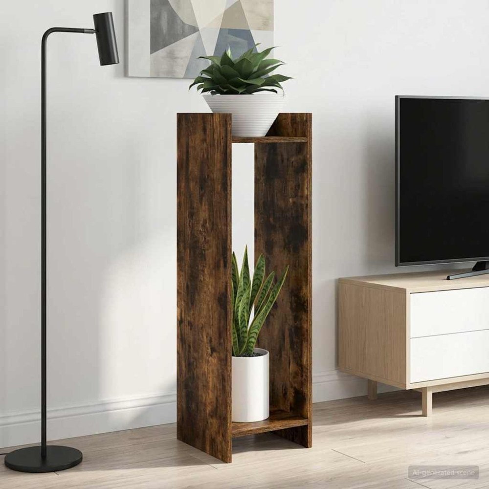 vidaXL Växtställ 2 pcs Rökt Ek 30 x 30 x 100 cm Konstruerat trä