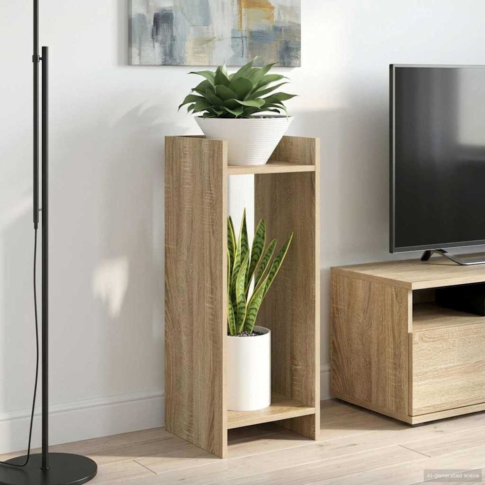 vidaXL Växtställ 2 pcs Sonoma-ek 30 x 30 x 80 cm Konstruerat trä