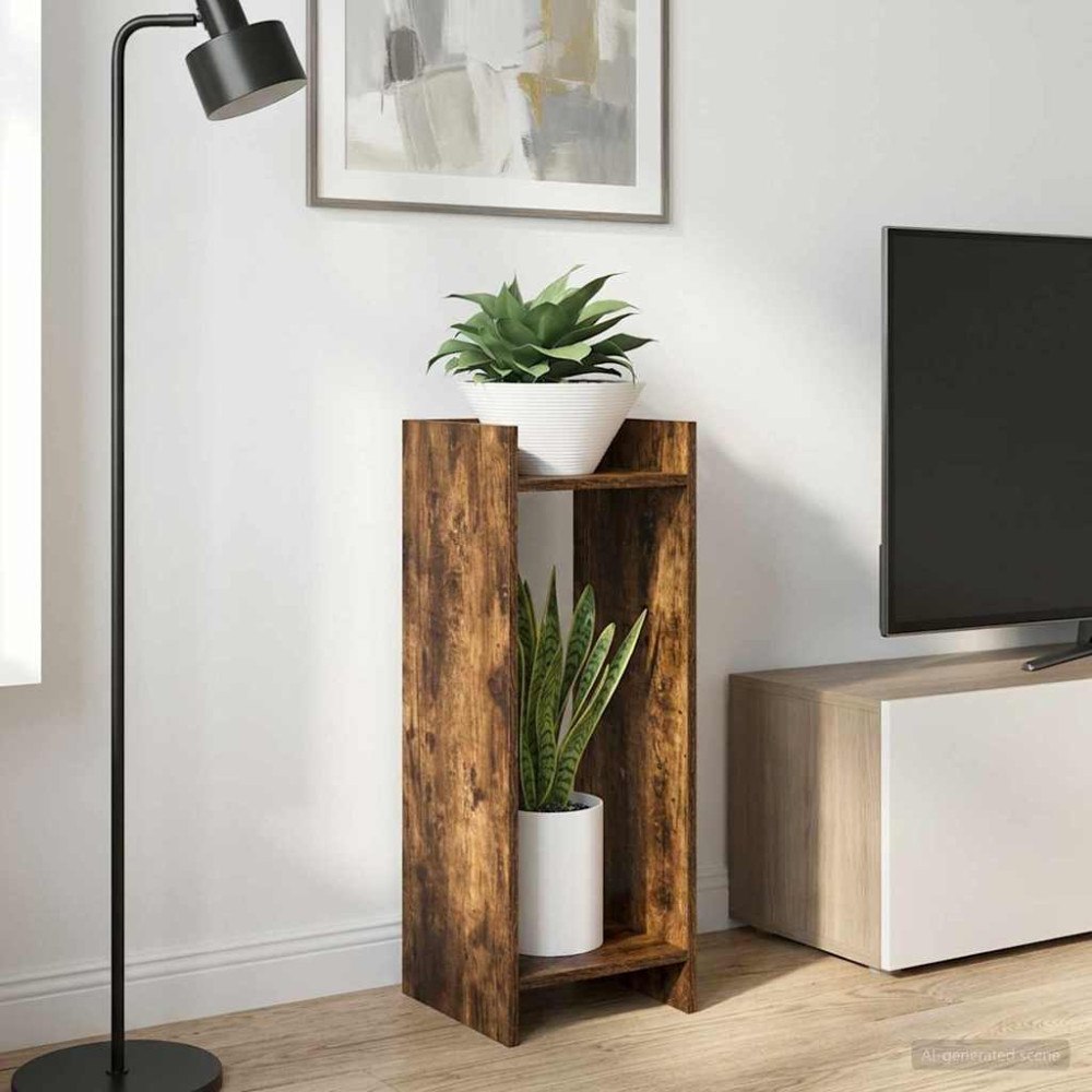 vidaXL Växtställ 2 pcs Rökt Ek 30 x 30 x 80 cm Konstruerat trä