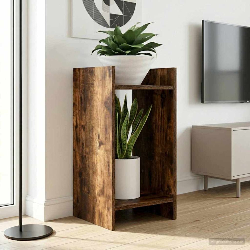 vidaXL Växtställ 2 pcs Rökt Ek 30 x 30 x 60 cm Konstruerat trä