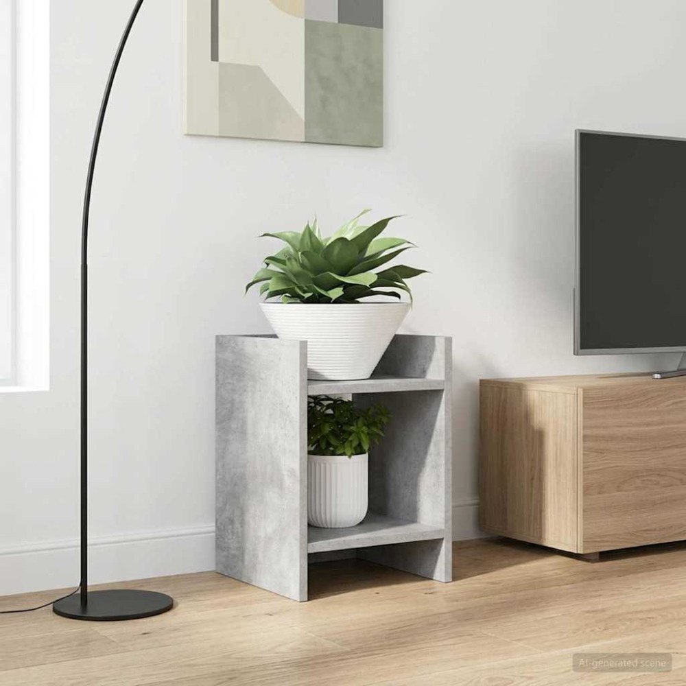 vidaXL Växtställ med hylla BetongGrå 30 x 30 x 40 cm Konstruerat trä