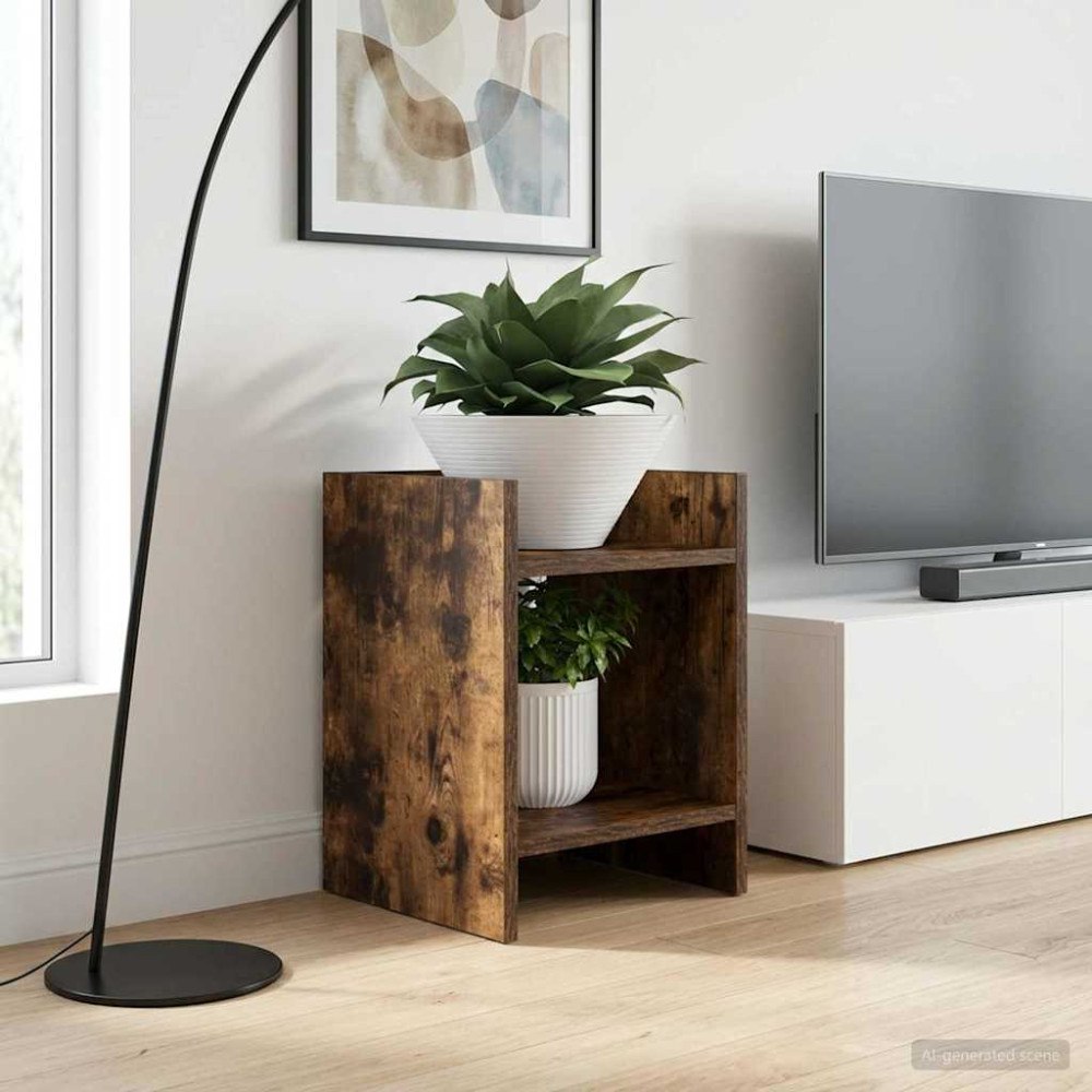 vidaXL Växtställ 2 pcs Rökt Ek 30 x 30 x 40 cm Konstruerat trä