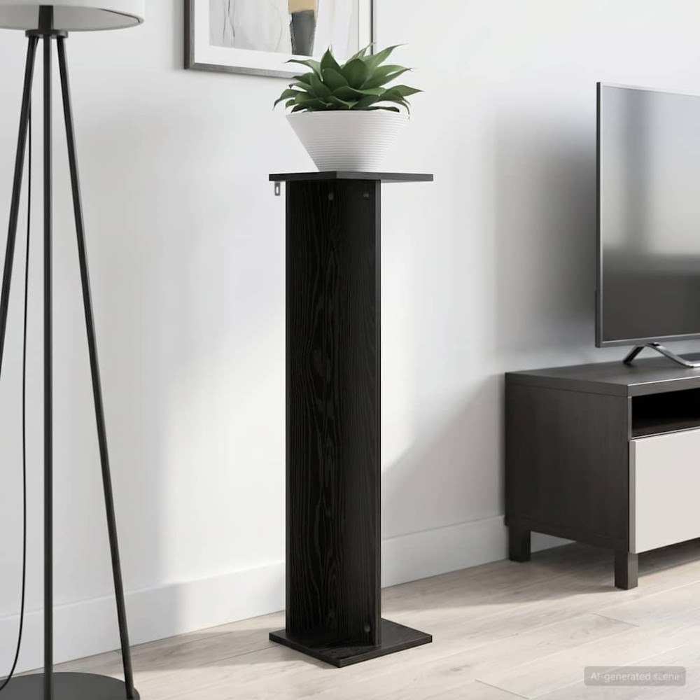 vidaXL Växtställ Svart Ek 25 x 25,5 x 100,5 cm Konstruerat trä