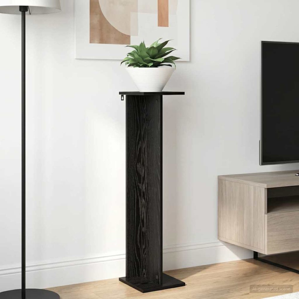 vidaXL Växtställ 2 pcs Svart Ek 25 x 25,5 x 100,5 cm Konstruerat trä