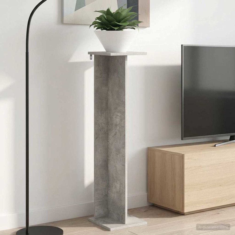 vidaXL Växtställ BetongGrå 25 x 25,5 x 100,5 cm Konstruerat trä