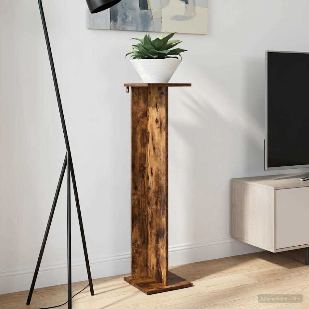 vidaXL Växtställ Rökt Ek 25 x 25,5 x 100,5 cm Konstruerat trä