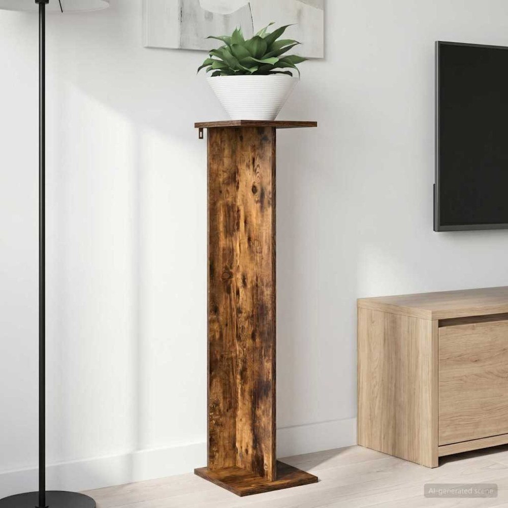 vidaXL Växtställ 2 pcs Rökt Ek 25 x 25,5 x 100,5 cm Konstruerat trä