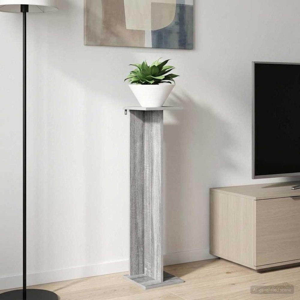 vidaXL Växtställ Grå Sonoma 25 x 25,5 x 100,5 cm Konstruerat trä