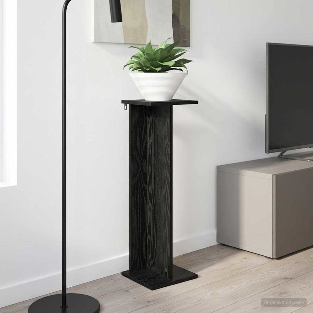 vidaXL Växtställ Svart Ek 25 x 25,5 x 80,5 cm Konstruerat trä