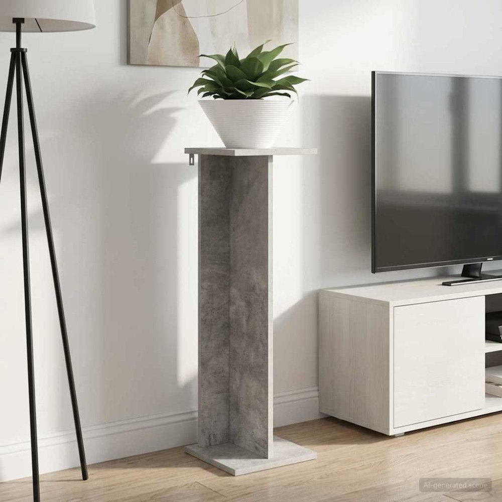 vidaXL Växtställ BetongGrå 25 x 25,5 x 80,5 cm Konstruerat trä