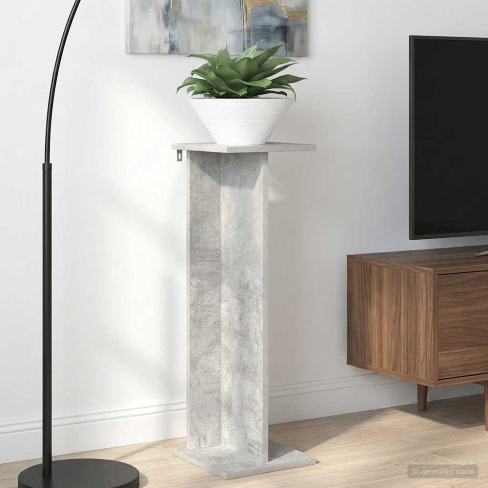 vidaXL Växtställ 2 pcs BetongGrå 25 x 25,5 x 80,5 cm Konstruerat trä