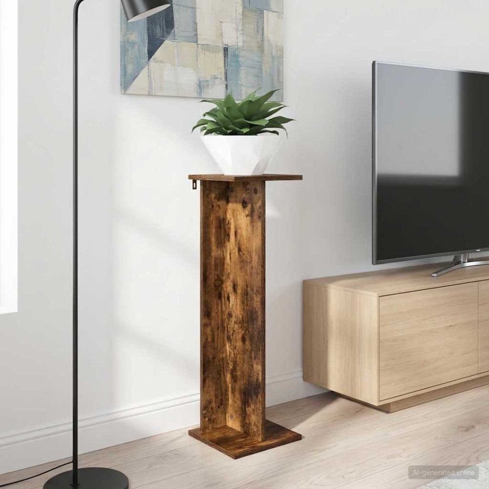 vidaXL Växtställ Rökt Ek 25 x 25,5 x 80,5 cm Konstruerat trä