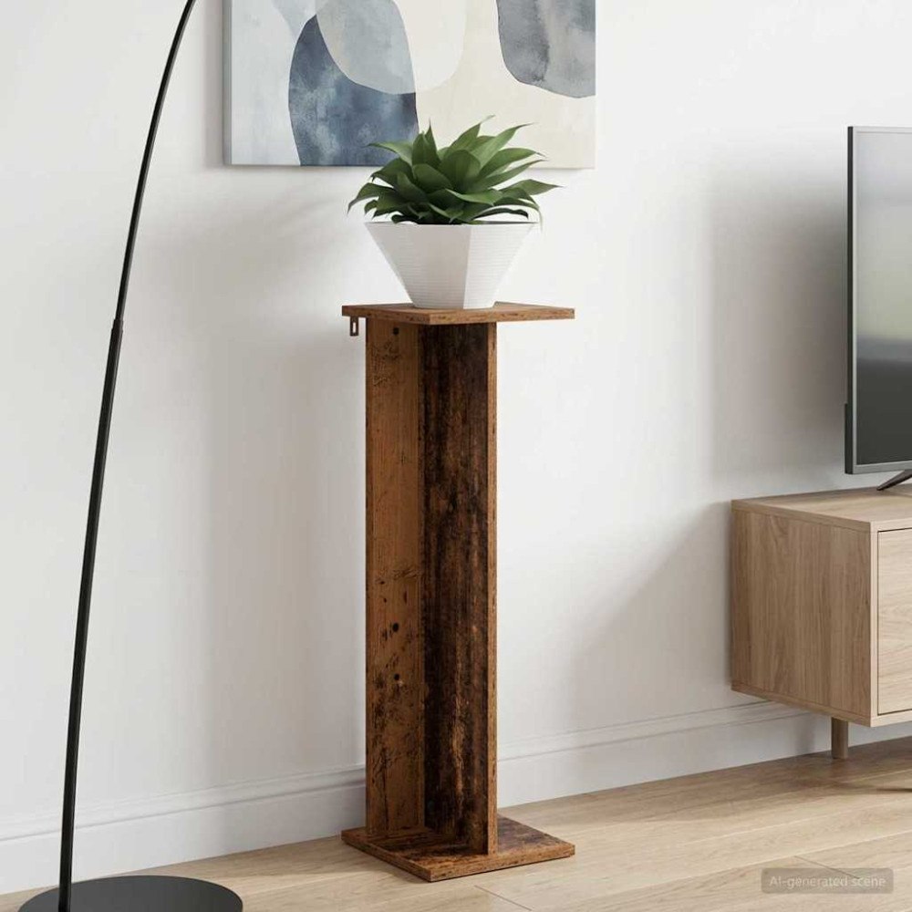 vidaXL Växtställ 2 pcs Gammalt trä 25 x 25,5 x 80,5 cm Konstruerat trä