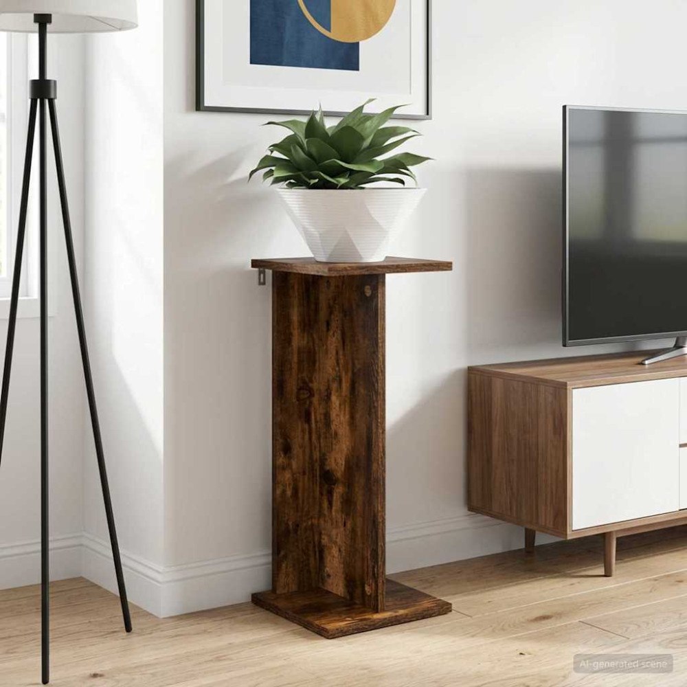 vidaXL Växtställ Rökt Ek 25 x 25,5 x 60,5 cm Konstruerat trä