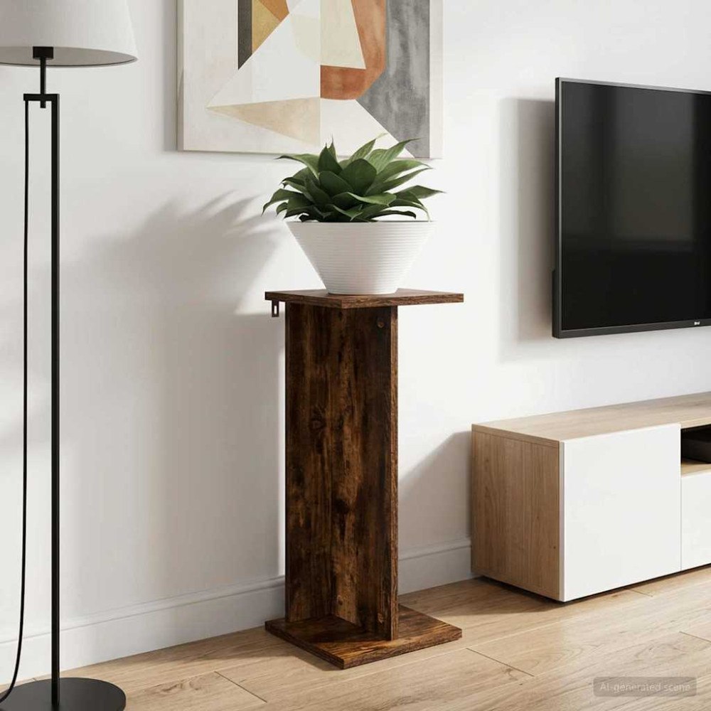 vidaXL Växtställ 2 pcs Rökt Ek 25 x 25,5 x 60,5 cm Konstruerat trä