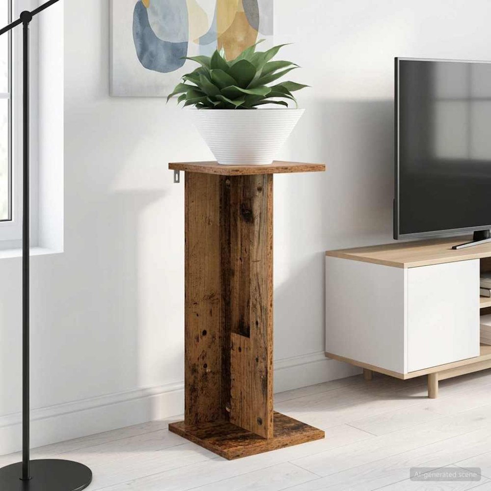 vidaXL Växtställ Gammalt trä 25 x 25,5 x 60,5 cm Konstruerat trä