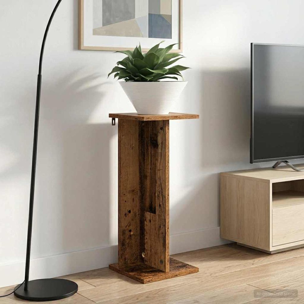 vidaXL Växtställ 2 pcs Gammalt trä 25 x 25,5 x 60,5 cm Konstruerat trä