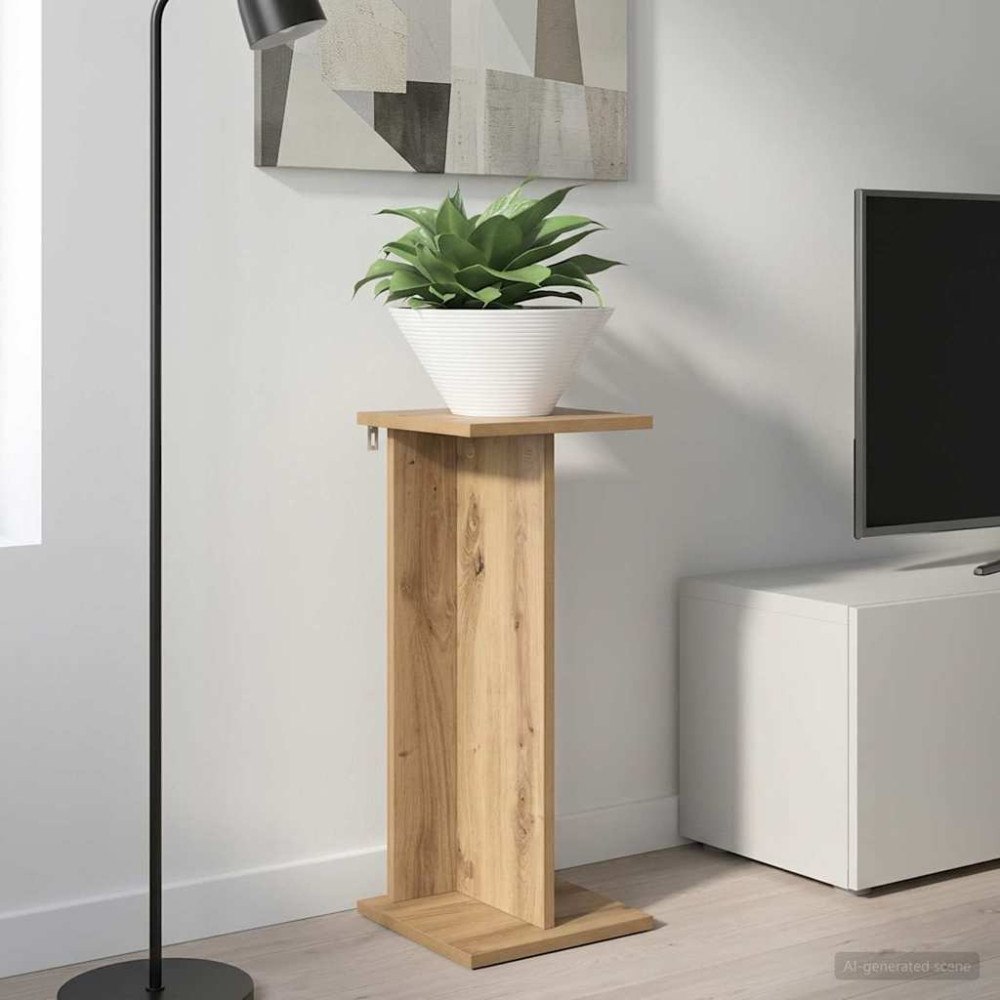 vidaXL Växtställ Artisan Ek 25 x 25,5 x 60,5 cm Konstruerat trä