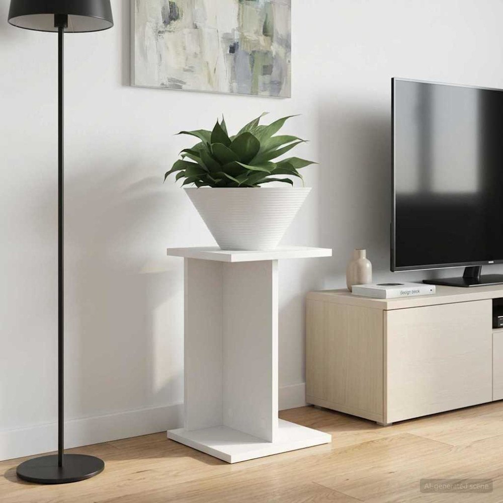 vidaXL Växtställ Vit 25 x 25,5 x 40,5 cm Konstruerat trä