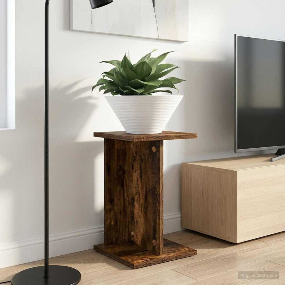 vidaXL Växtställ Rökt Ek 25 x 25,5 x 40,5 cm Konstruerat trä