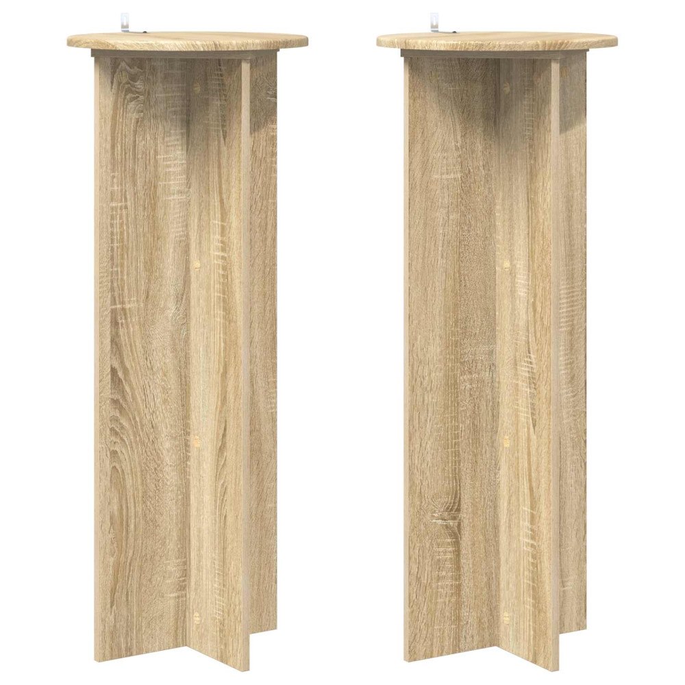 vidaXL Växtställ 2 pcs Sonoma-ek Ø40 x 100 cm Konstruerat trä