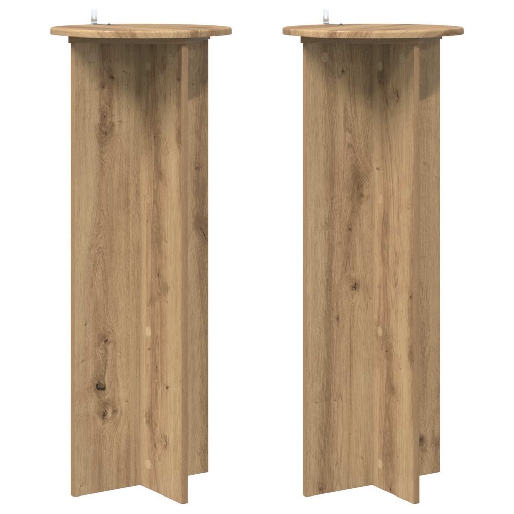 vidaXL Växtställ 2 pcs Artisan-ek Ø40 x 100 cm Konstruerat trä