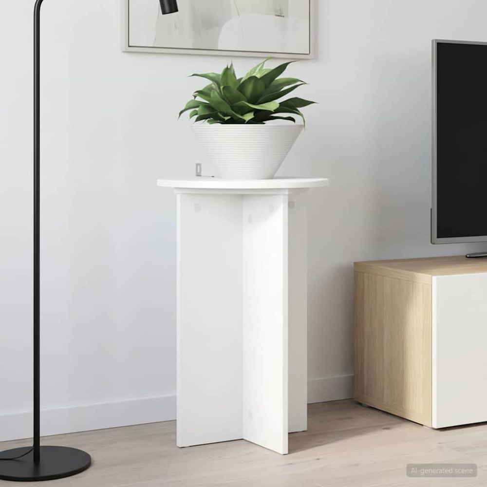 vidaXL Växtställ 2 pcs Vit Ø40 x 60 cm Konstruerat trä