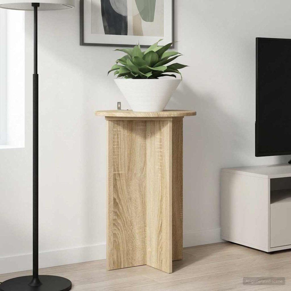 vidaXL Växtställ 2 pcs Sonoma-ek Ø40 x 60 cm Konstruerat trä