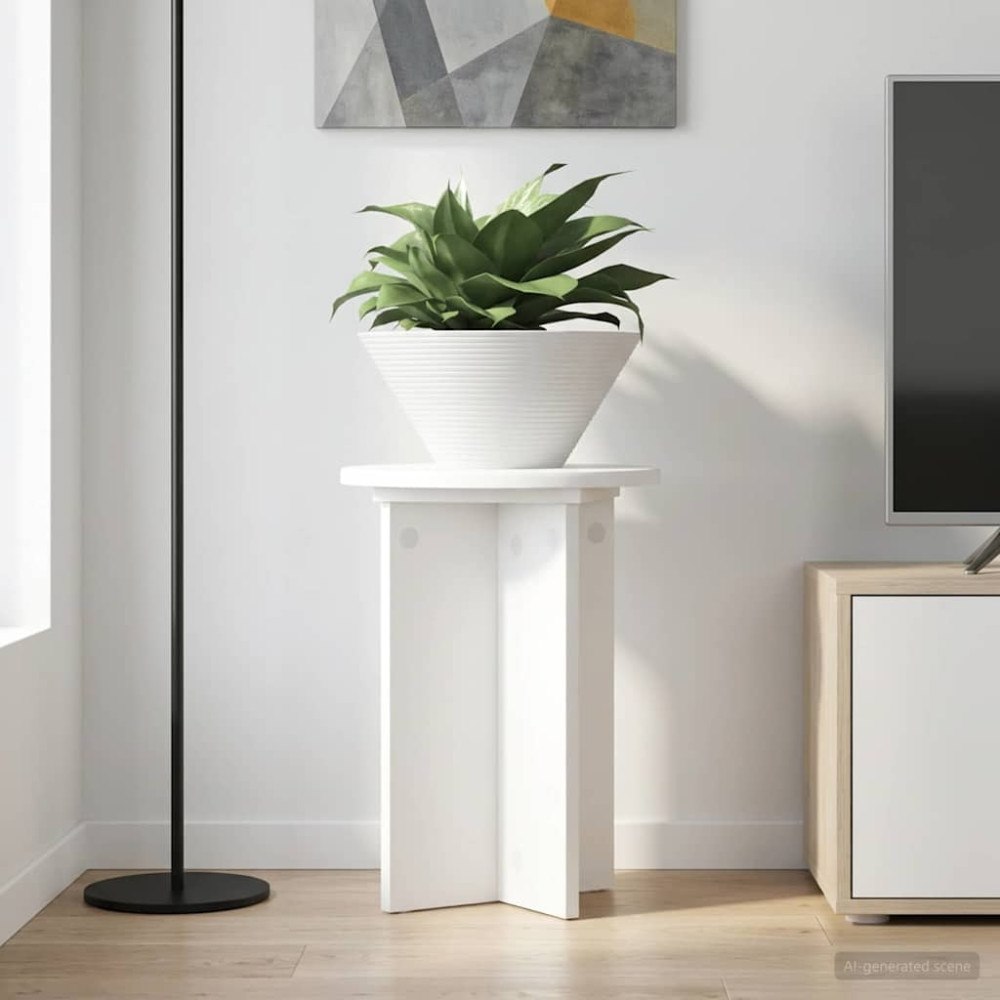 vidaXL Växtställ 2 pcs Vit Ø29,5 x 40 cm Konstruerat trä