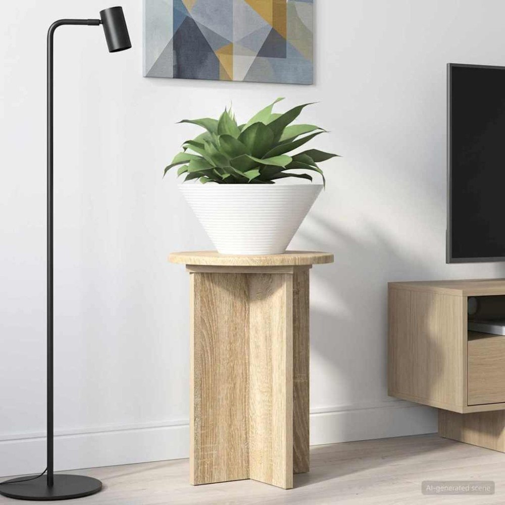 vidaXL Växtställ 2 pcs Sonoma-ek Ø29,5 x 40 cm Konstruerat trä