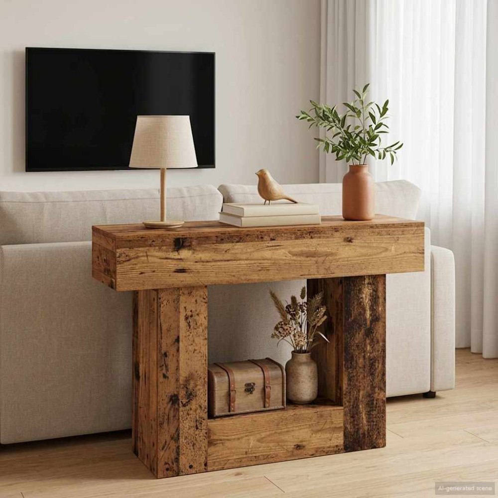 vidaXL Gammalt trä 101 x 30 x 74 cm