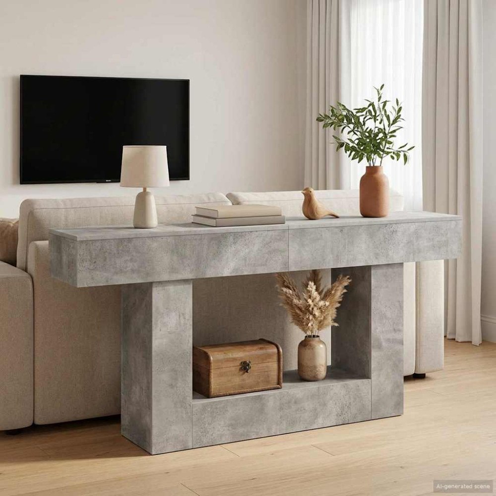 vidaXL BetongGrå 160 x 30 x 74 cm