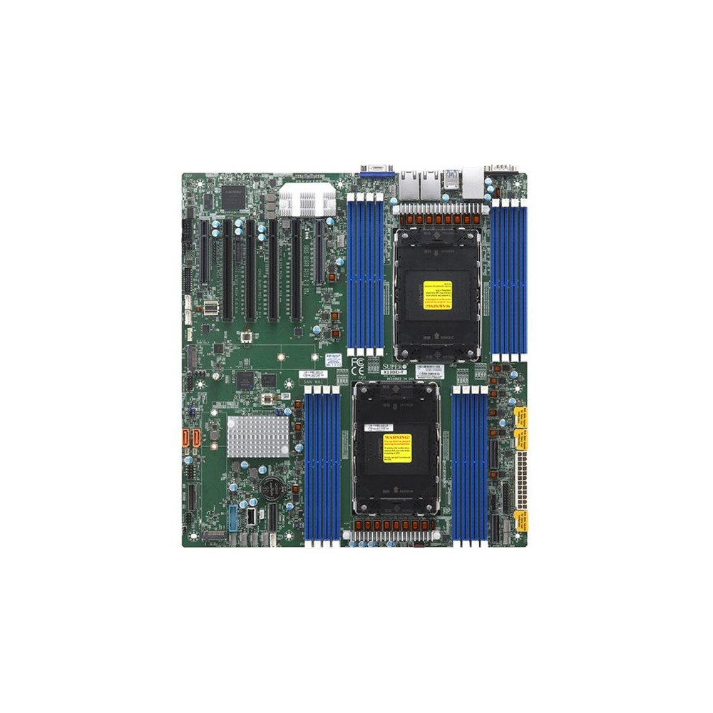 SUPER MICRO Computer SUPERMICRO X13DEI-T - moderkort - utökad ATX - Intel ingen CPU - LGA4677 Socket-E - Intel C741
