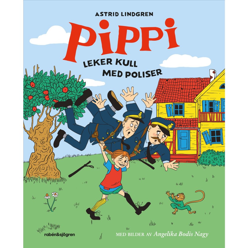 Astrid Lindgren Pippi leker kull med poliser (inbunden)