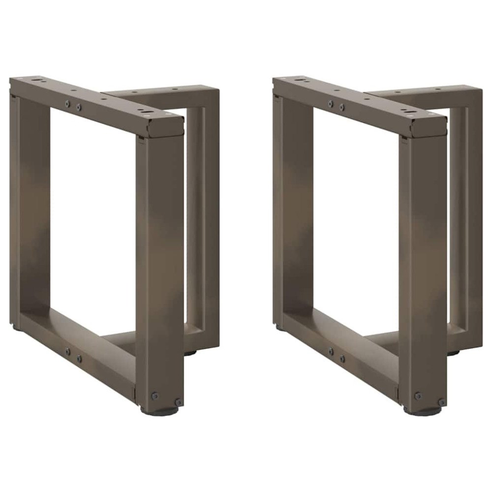 vidaXL Soffbordsben T-formade 2 st svarta 50x25x(42-43) cm stål